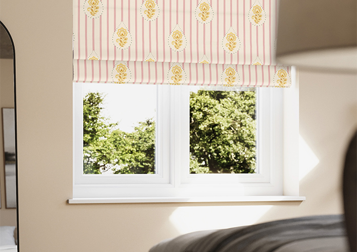 Petal & Block Bolli Stripe, Marigold - Twist&Fit Roman Blind - Image 5